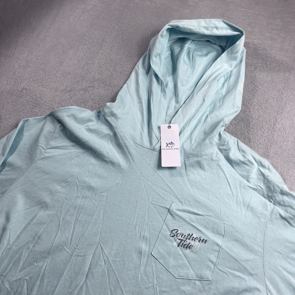 Southern Tide Men's LS Letterpress SJ Puller Shirt Hoodie 2XL NWT
